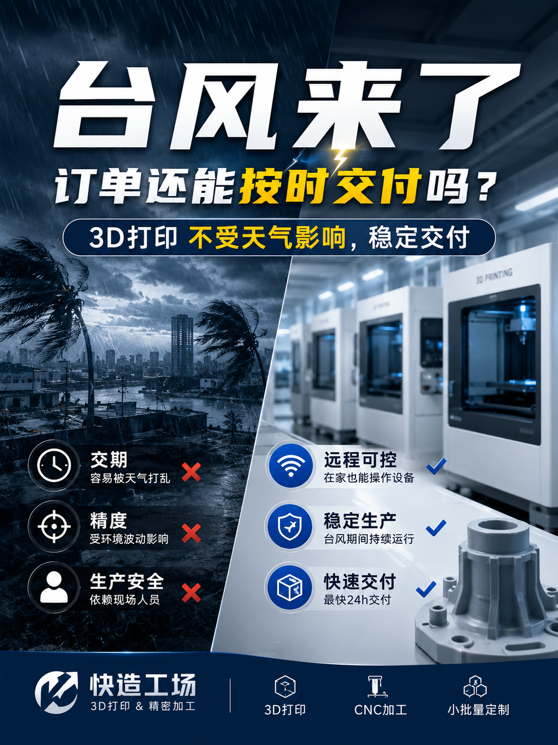 台风来临,制造业如何保障交付?快造工场给出答案